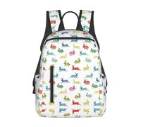 ASFgda Casual Rabbits In Different Poses Jumping Running Print Backpack For Men And Women,Durable,Lightweight Travel Back Pack,Ergonomic Shoulder Straps