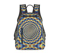 ASFgda Casual Spiral Optical Illusion Gif Print Backpack For Men And Women,Durable,Lightweight Travel Back Pack,Ergonomic Shoulder Straps