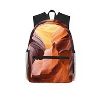 ASFgda Classical Basic Travel Antelope Canyon Print Backpack,College School Backpack,Waterproof Casual Daypack For College/Travel/Work
