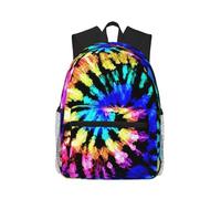 ASFgda Classical Basic Travel Exotic Tribe Tie Dye Style Print Backpack,College School Backpack,Waterproof Casual Daypack For College/Travel/Work