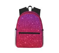 ASFgda Classical Basic Travel Gradient Sequin Sparkle Print Backpack,College School Backpack,Waterproof Casual Daypack For College/Travel/Work
