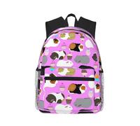 ASFgda Classical Basic Travel Guinea Pigs And Cupcakes Print Backpack,College School Backpack,Waterproof Casual Daypack For College/Travel/Work