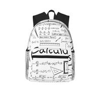 ASFgda Classical Basic Travel Math Geometry Geek Calculus Print Backpack,College School Backpack,Waterproof Casual Daypack For College/Travel/Work