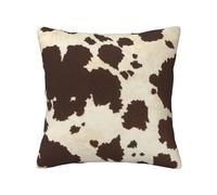 ASFgda Cow Fur Print Printed Decorative Throw Pillow Covers,Invisible Zipper Soft Cushion Cases For Home Sofa Bedroom Decor(20"X20")