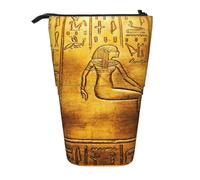 ASFgda Cute Standing Egypt Hieroglyphics Print Pencil Case Pen Holder,Telescopic Pencil Bag for School Office Supplies
