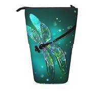 ASFgda Cute Standing Galaxy Animal Dragonfly Print Pencil Case Pen Holder,Telescopic Pencil Bag for School Office Supplies