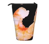 ASFgda Cute Standing Glutton Shrimps Print Pencil Case Pen Holder,Telescopic Pencil Bag for School Office Supplies