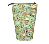 ASFgda Cute Standing Guinea Pig Print Pencil Case Pen Holder,Telescopic Pencil Bag for School Office Supplies