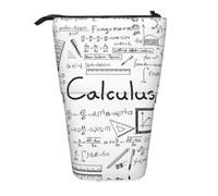 ASFgda Cute Standing Math Geometry G alculus Print Pencil Case Pen Holder,Telescopic Pencil Bag for School Office Supplies