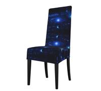 ASFgda Dining Galaxy Print Chair Cover,Stretch Kitchen Chair Cover,Washable Dining Seat Covers,Suitable For Home, Hotel,Banque