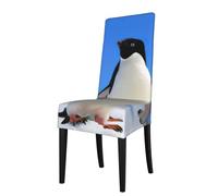 ASFgda Dining Penguin Print Chair Cover,Stretch Kitchen Chair Cover,Washable Dining Seat Covers,Suitable For Home, Hotel,Banque