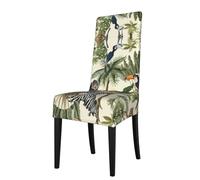 ASFgda Dining Trees And Animals Print Chair Cover,Stretch Kitchen Chair Cover,Washable Dining Seat Covers,Suitable For Home, Hotel,Banque