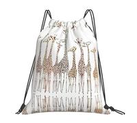ASFgda Drawstring Cute Wild Cartoon Giraffes Print Backpack Sport Storage Bag For Gym Travel Yoga Beach Backpack For Men Women