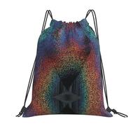 ASFgda Drawstring Holographic Dreams Print Backpack Sport Storage Bag For Gym Travel Yoga Beach Backpack For Men Women