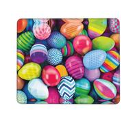 ASFgda Easter Eggs Print Mouse Pad With Stitched Edge,Comfortable Mouse Pad With Non-Slip Rubber Base For Computer/Cafe/Home/Office