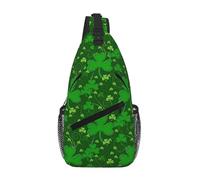 ASFgda Fashion Lightweight Background St Patrick'S Day Glitter Print Sling Bag Chest Shoulder Backpack Crossbody Bags Casual Daypack For Men