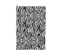 ASFgda Golf Zebra Print Printed Towels, Microfiber Waffle Pattern Towels, Suitable For Golf Bags With Carabiners.