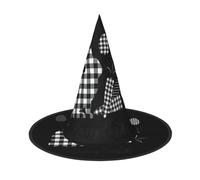 ASFgda Halloween Happy Easter Print Witch Hats For Women Wide Brim Foldable Pointed Cap For Halloween Party Costume Accessory