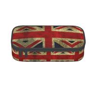 ASFgda Large Capacity Durable British Flag Printed Pencil Case,Portable Cosmetic Bag,Office Stationery Storage Bag.