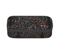 ASFgda Large Capacity Durable Math Formula Printed Pencil Case,Portable Cosmetic Bag,Office Stationery Storage Bag.