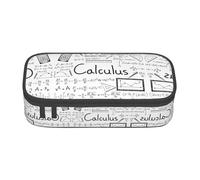 ASFgda Large Capacity Durable Math Geometry Geek Calculus Printed Pencil Case,Portable Cosmetic Bag,Office Stationery Storage Bag.