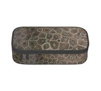 ASFgda Large Capacity Durable Petoskey Stone Printed Pencil Case,Portable Cosmetic Bag,Office Stationery Storage Bag.