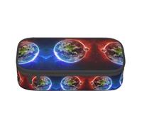 ASFgda Large Capacity Durable Space Planet Earth Printed Pencil Case,Portable Cosmetic Bag,Office Stationery Storage Bag.