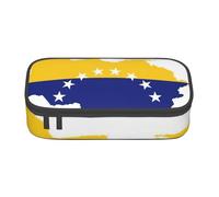 ASFgda Large Capacity Durable Venezuela Flag Printed Pencil Case,Portable Cosmetic Bag,Office Stationery Storage Bag.