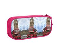 ASFgda Large Capacity Expandable Double Layer Oxford England Car Print Pencil Case,Durable Zipper Pen Pouch for School Teen Office