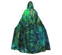 ASFgda Medieval Hooded Abalone Nacre Print Cloak Renaissance Cape,Unisex Hooded Halloween Christmas Cloak Costumes Party Cape