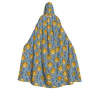 ASFgda Medieval Hooded Lion Lions Head Lion Kids Blue Print Cloak Renaissance Cape,Unisex Hooded Halloween Christmas Cloak Costumes Party Cape