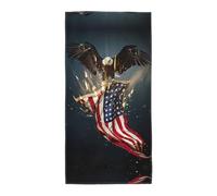 ASFgda Microfiber North American Bald Eagle Print Bath Towels 12x24 & 13.8x27.5 Inch Soft Quick Dry Absorbent For Bathroom Beach Travel