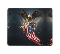 ASFgda North American Bald Eagle Print Mouse Pad With Stitched Edge,Comfortable Mouse Pad With Non-Slip Rubber Base For Computer/Cafe/Home/Office