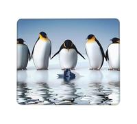 ASFgda Penguin Print Mouse Pad With Stitched Edge,Comfortable Mouse Pad With Non-Slip Rubber Base For Computer/Cafe/Home/Office