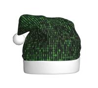 ASFgda Santa Hat Christmas Hacker Era Print Hats For Adults,Xmas Holiday Unisex Classic Xmas Hat For New Year Party