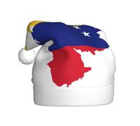 ASFgda Santa Hat Christmas Venezuela Flag Print Hats For Adults,Xmas Holiday Unisex Classic Xmas Hat For New Year Party