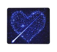 ASFgda Shooting Star Heart Print Mouse Pad With Stitched Edge,Comfortable Mouse Pad With Non-Slip Rubber Base For Computer/Cafe/Home/Office