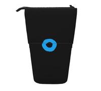 ASFgda Standing Evil Eye Print Pencil Case,Telescopic Pen Pouch,Portable Pencil Holder,Storage Cosmetic Bag