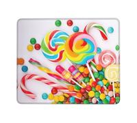 ASFgda Sweet Candy Backdrop Print Mouse Pad With Stitched Edge,Comfortable Mouse Pad With Non-Slip Rubber Base For Computer/Cafe/Home/Office