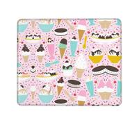 ASFgda Sweet Ice Cream Print Mouse Pad With Stitched Edge,Comfortable Mouse Pad With Non-Slip Rubber Base For Computer/Cafe/Home/Office