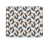 ASFgda Trotting Flat Coated Retrievers Paw Print Mouse Pad With Stitched Edge,Comfortable Mouse Pad With Non-Slip Rubber Base For Computer/Cafe/Home/Office