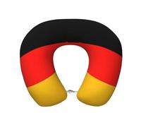 ASFgda U-Shape Memory Foam Germany Flag Print Travel Pillow,Neck Support,Washable Cover For Airplane Car Home Office