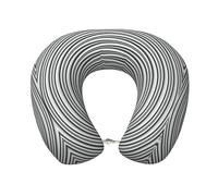 ASFgda U-Shape Memory Foam Optical Spin Illusion Print Travel Pillow,Neck Support,Washable Cover For Airplane Car Home Office