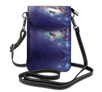 ASFgda Women'S Abstract Universe Printed Small Messenger Bag With Credit Card Slot Mobile Wallet