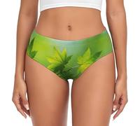 ASFgda Women'S Breathable Hd Green Nature Print Underwear,Stretch Perfectly Underwear, Super Soft Comfortable,Available In Plus Size