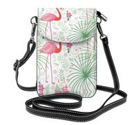 ASFgda Women'S Floral Flamingo Botany Printed Small Messenger Bag With Credit Card Slot Mobile Wallet