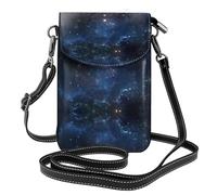 ASFgda Women'S Galaxy Space Starry Sky Printed Small Messenger Bag With Credit Card Slot Mobile Wallet