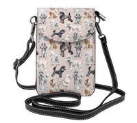 ASFgda Women'S Oodles Of Poodles Printed Small Messenger Bag With Credit Card Slot Mobile Wallet