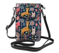 ASFgda Women'S Owl Rabbit Bird Fox Printed Small Messenger Bag With Credit Card Slot Mobile Wallet