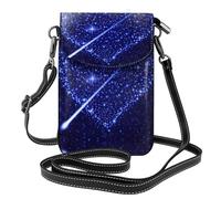 ASFgda Women'S Shooting Star Heart Printed Small Messenger Bag With Credit Card Slot Mobile Wallet
